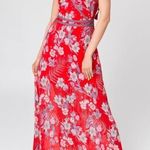 Womens Pia Rossini Virginia Red Tropical Maxi Beach Cover Up Dress size L Resort Size L Photo 0