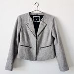 Mossimo Supply Co Mossimo Gray Moto Tweed Zip Up Jacket Wool Blend Size L Photo 5
