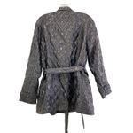 Chico's Black Double Breasted Quilted Puffer Jacket Sz M Old Money Luxury Career Photo 9