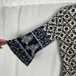 Altar'd State NWT  Wrap Dress Boho Floral Blue Navy White Size Small Easter Modest Photo 7