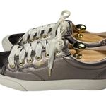Keds Kate Spade Crew Kick 75 Shimmer Leather Sneakers WH65390 NEW Size 10M Gray Photo 1