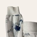 Vintage Havana White Blue Floral Print Zip Up Cropped Hoodie Size Small Photo 8