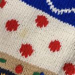 Vintage Bellepointe Patchwork Hearts Knitted Cardigan Size L Tan Size L Photo 8