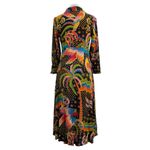Farm Rio  Macaw Island Printed Maxi Dress Tropical Vacation XS Black Photo 8