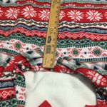 Christmas Snowflake Fair Isle Fleece Footed Pajamas One Piece Jumpsuit Womens L Red Size L Photo 3