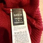 SheIn  Burgundy Crop Top Sweater Photo 4