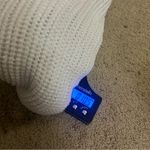 Hollister  Small White Teddy Bear Lei Oversized One Shoulder Sweater, Loose Knit Photo 11