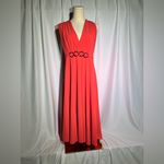 Halston Heritage  Coral Sleeveless Asymmetrical dress | 10 NWT Photo 3