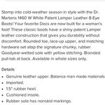 Dr. Martens Like New  Leather 1460 8 Eye Boots White Size 5 Photo 10