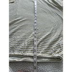 Max Studio  London Short Sleeve Drawstring Hem Stripe Top Khaki & White Size 2X Photo 4