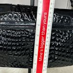 Guess  Y2K Croc Embossed Patent Leather Black Shoulder Bag Mini Purse Photo 6