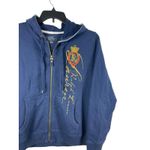 Ralph Lauren  Jeans Company XL Navy Blue Full Zip Hoodie Sweatshirt Crest Logo Photo 2
