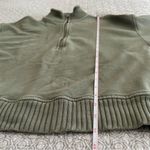 Aerie Sun’s Out Oversized Quarter Zip Sweatshirt Olive Green Size XS Photo 7