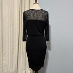 Thalia Sodi Women Black Lace Long Sleeve V-Neck Stretchy Whymsigoth Dress Size L Photo 5