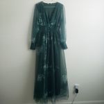 Baltic Born Layla Tulle Maxi Dress Floral Long Sleeve New Without Tags Photo 2