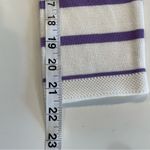 LATAHUO Women Gold Button Down Cardigan Lavender White Crew Neck size Medium Purple Photo 8