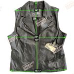 Dream Apparel Leather Motorcycle Vest Black Large Indie Sleaze Grunge Revival Photo 4