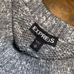 EXPRESS Slouchy Knit Sweater with Shoulder Zippers in Grey - size medium Photo 4
