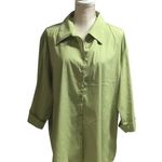 DCC Stretch Button Down Shirt Green Size 2X Photo 2