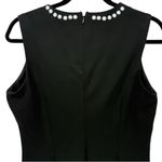 Carmen Marc Valvo NWT Beaded Neck Ponte Sheath Dress Black M Photo 7