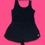 Victoria's Secret Black Romper With Silver Angel Wing Logo Photo 1