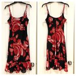 Jonathan Martin Jonathon Martin Red/Black Floral Dress 7 Photo 1