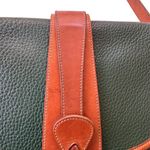 Dooney & Bourke Vintage Saddlebag Leather Shoulder Bag Green Photo 5
