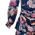 Nicholas Navy Blue Floral Pin Tuck Silk Mini Dress | U.S. Woman’s Size 2 Photo 6