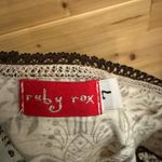 Ruby Rox Y2K  Small Brown White Paisley Polka Dot Strapless Dress Homecoming Prom Photo 9