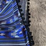 Anthropologie Rafi & Ro hooded poncho top pom pom detail Aztec southwest print S/M Photo 10