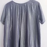 Anthropologie Anthroplogie Velvet By Spencer Graham Silver Shine Lightweight Blouse Photo 5