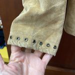 Vintage Suguaro West suede embroidered fringe jacket large Tan Photo 2