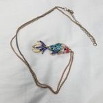 Anthropologie  Tropical Jewel Fish Chain Necklace Photo 6