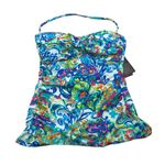 Lauren Ralph Lauren Multicolor Slimming Fit Shirred Tankini Top Blue Size 4 Photo 2