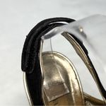 Valentino Garavani Vintage Suede T Strap Side Cut Out Sandal Heel Black Y2K 37.5 Size 6.5 Photo 7
