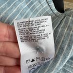 Reformation Ian Oversized Linen Shirt Blue White Stripe Size S Photo 5