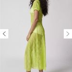 Urban Outfitters UO Lace Sheer Neon Green maxi dress. Photo 3