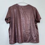 Truth By Republic Metallic Shimmer Top Short Sleeve Blouse XL NWT Purple Photo 1