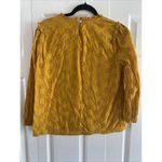 J.Crew Women's XS Mustard Yellow Ruffle Eyelet Top Casual Boho Preppy Photo 5
