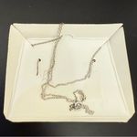 SU 925 Sterling Silver Heart MOP Mother of Pearl Marcasite Earrings Necklace Set Photo 6