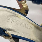 ESCADA Strappy Sandals Block Wooden Heels Colorful Retro Women’s Size US 6 Yellow Photo 6