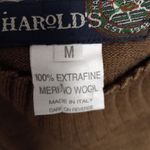 Harold's M Extra Fine Merino Wool Long Sleeved Pullover Sweater in Black Size M Photo 5