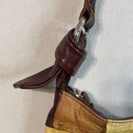 B. Makowsky Brown and Yellow Patchwork Shoulder Bag Photo 5