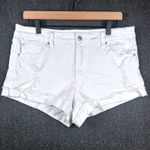 Celebrity Pink Honey White Denim Shorts Distressed Frayed Hem Juniors Size 11 Photo 1
