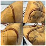 Alviero Martini 1A Classe Geo World Map Tote Bag Beige Brown Photo 4