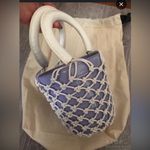 STAUD  Moreau macramé bucket bag patent leather handles lavender $399 revolve Photo 2