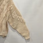Vintage Hand Knot 100% Wool Cream Fisherman Sweater Thick Cable Knit Pullover M Size M Photo 6