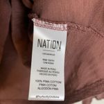 Nation Ltd  Carly Voluminous Contrast Puff Balloon Long Sleeve Tee Pinot Noir XL Photo 5