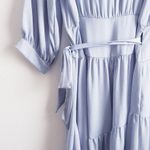 Mustard Seed Blue Midi Wrap Dress Photo 5