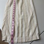 Gap Pants Womens XL Khaki Linen Blend Striped Pull On Wide Leg Boho 27” Photo 7